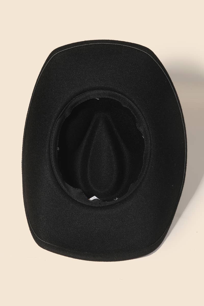 Anarchy Street – Chapéu de cowboy - Mulher por atacado – Chapéu de Cowboy Ocidental com Alça de Flores e Pedras Preciosas5