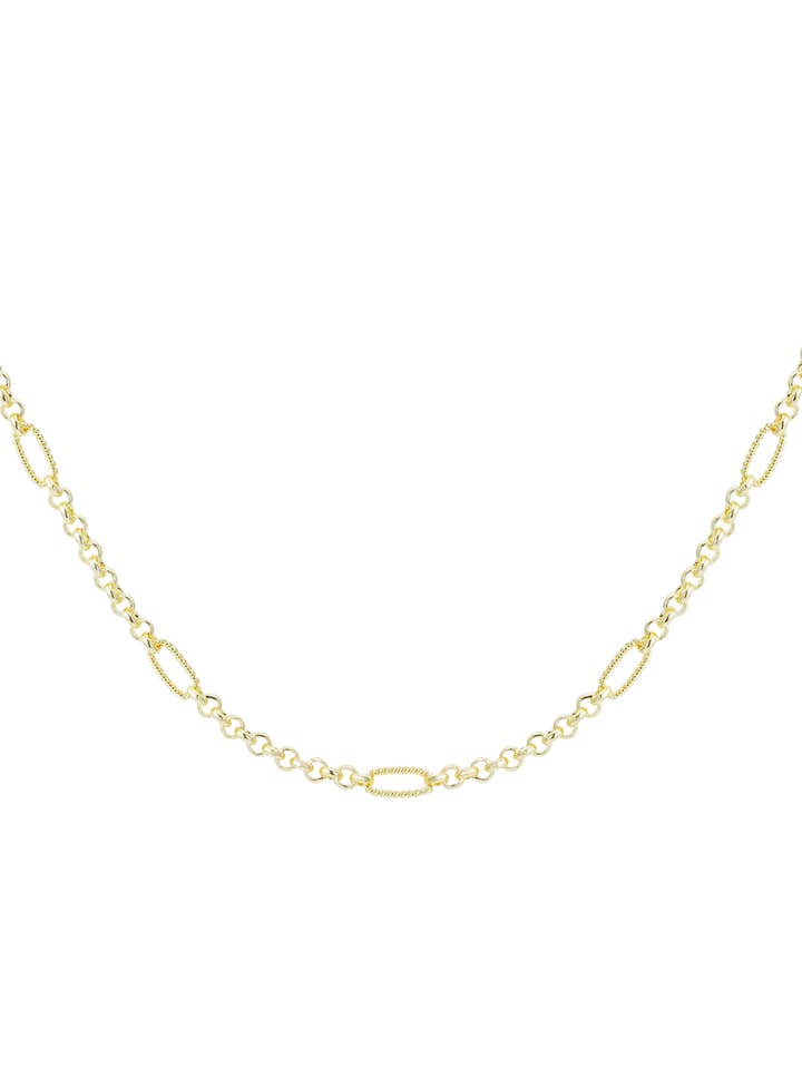 Eclipse Chain Layering Necklace in Gold for wholesale by Natalie Wood Designs