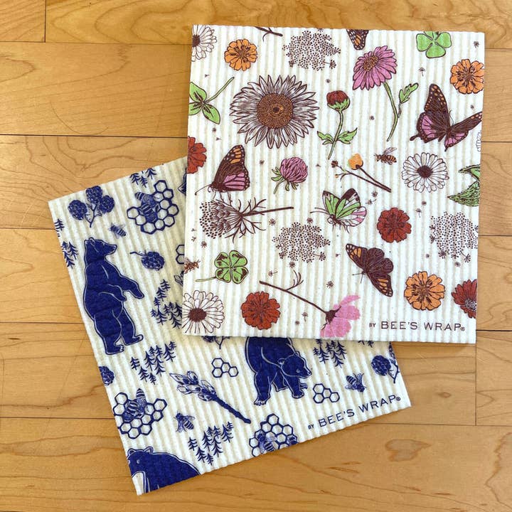 Bee's Wrap - Wholesale Dishcloth - Swedish Dishcloth 3 Pack - Original Mixed Prints5