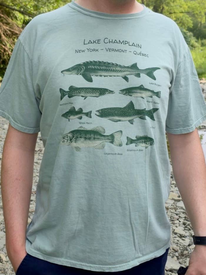 Lake Champlain Fish T-Shirt – Freshwater Fishing Tee for wholesale by Just Wandering Co.