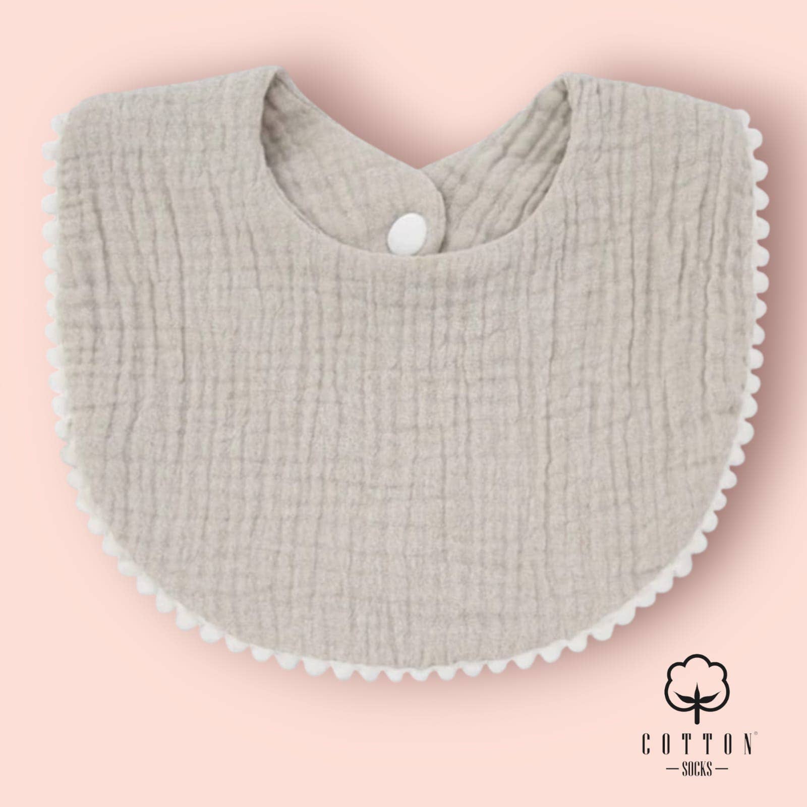 Cotton Socks - Wholesale Socks - Baby - BAO-05 Organic Cotton Bib double has 2 fabrics 25X11 cm1