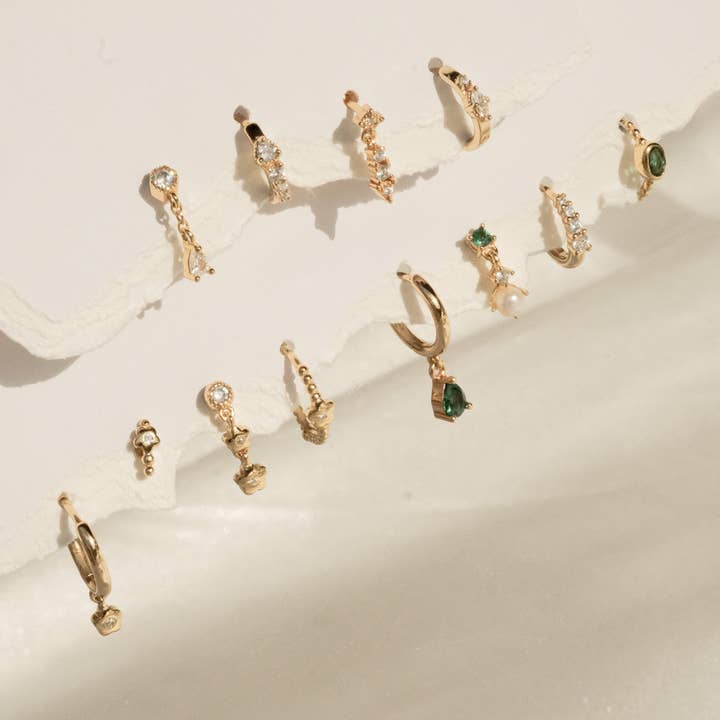 S-kin Studio Jewelry - Wholesale Dangle Earrings - Lucille Flower Earrings Set - 18K Gold Filled9