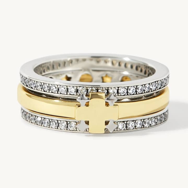 Bertrona Cross Spinner Ring for wholesale by Ideaure Jewelry