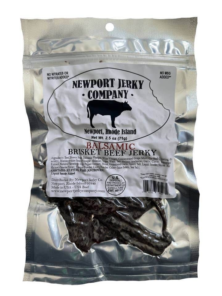 Balsamic Beef Brisket Jerky for wholesale by Newport Jerky Company