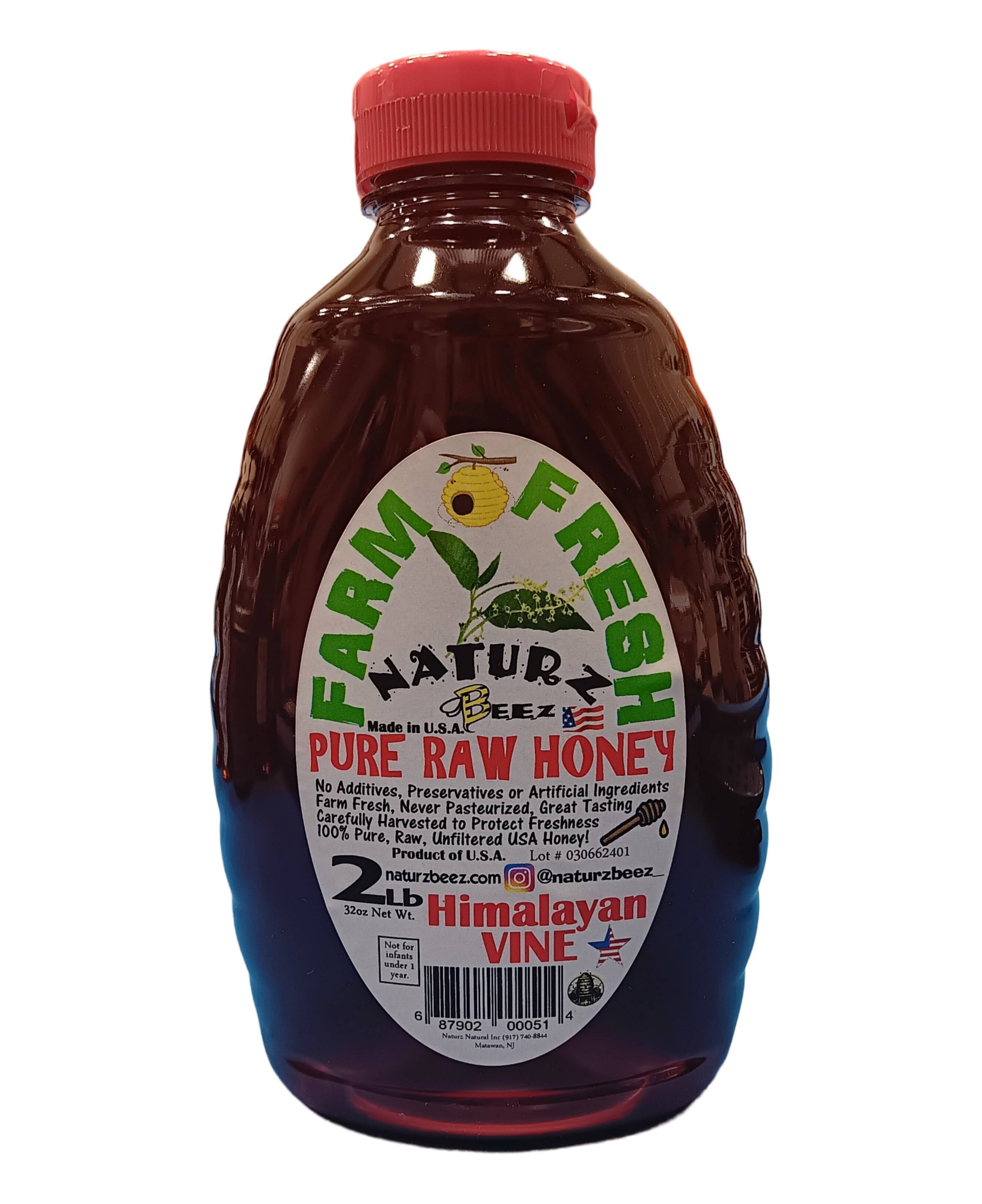 Naturz Beez - Wholesale Honey - RAW HONEY HIMALAYAN VINE 2LB 907g Squeeze Bottle 100% PURE6