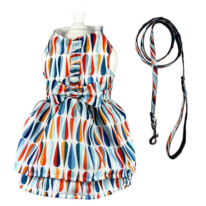 Chic Raindrop Harness Dress with Matching Leash for wholesale by Klippo Pet
