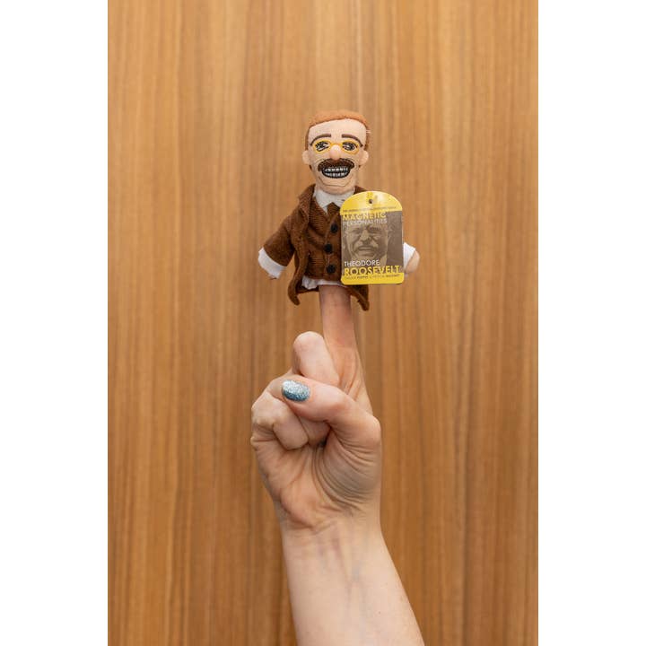 Unemployed Philosophers Guild – Fantoche de dedo - Crianças e bebés por atacado – Marionete de Dedo Theodore Roosevelt1