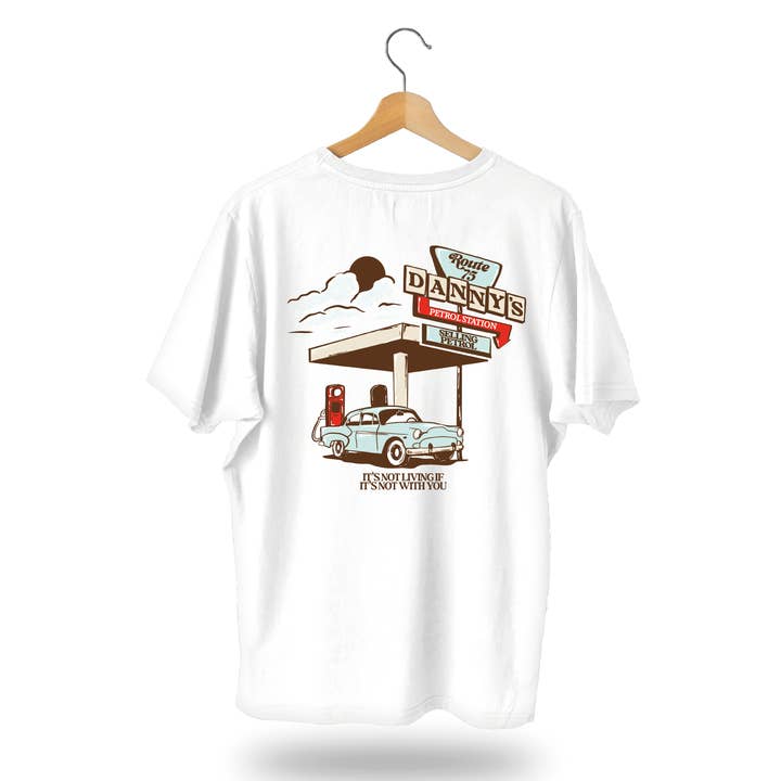 Route 75 Danny's Tankstation T-Shirt voor wholesale door Day of the Moon