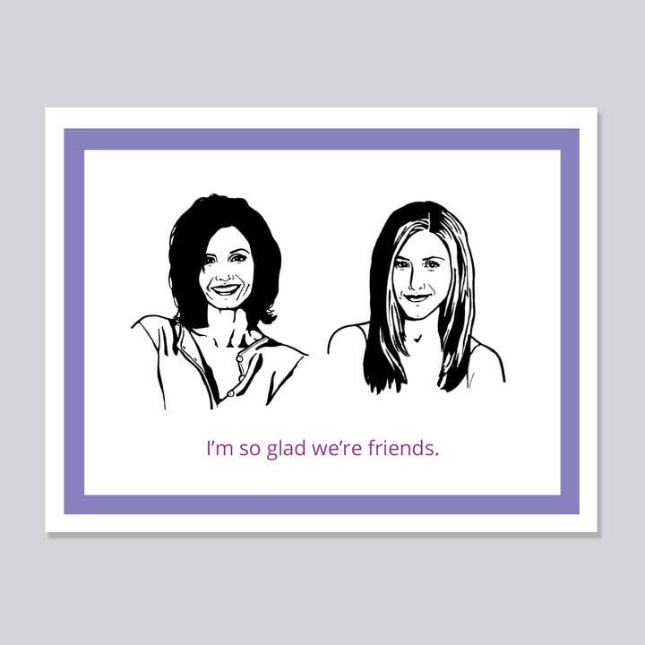 Vänner Monica och Rachel vänskapskort för wholesale av Design Corner