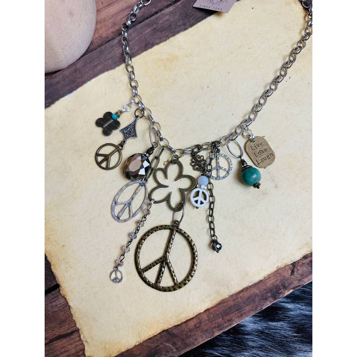 Scooples Jewelry - Wholesale Link & Chain Necklace - Gypsy Junk Originals Peace Neck2