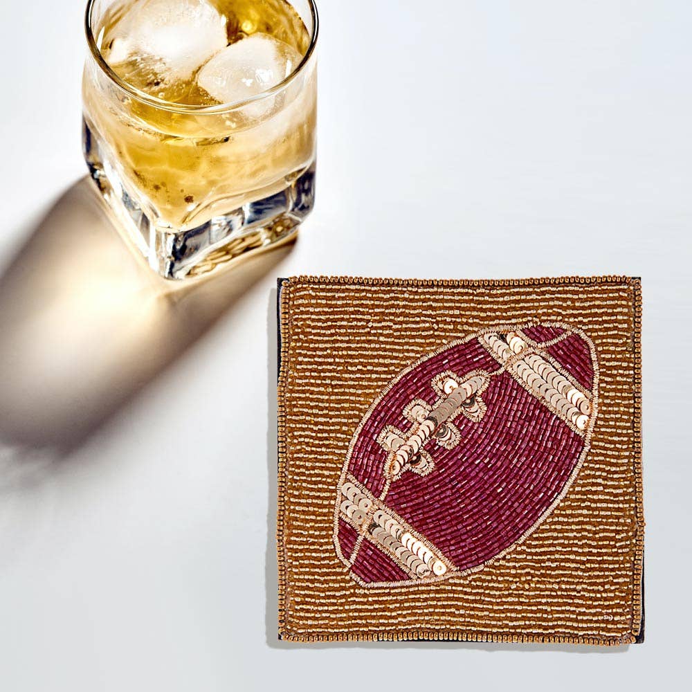 Sensibling Corp. – Großhandel Untersetzer – Game Day Fußball-Untersetzer mit Paillettenperlen13