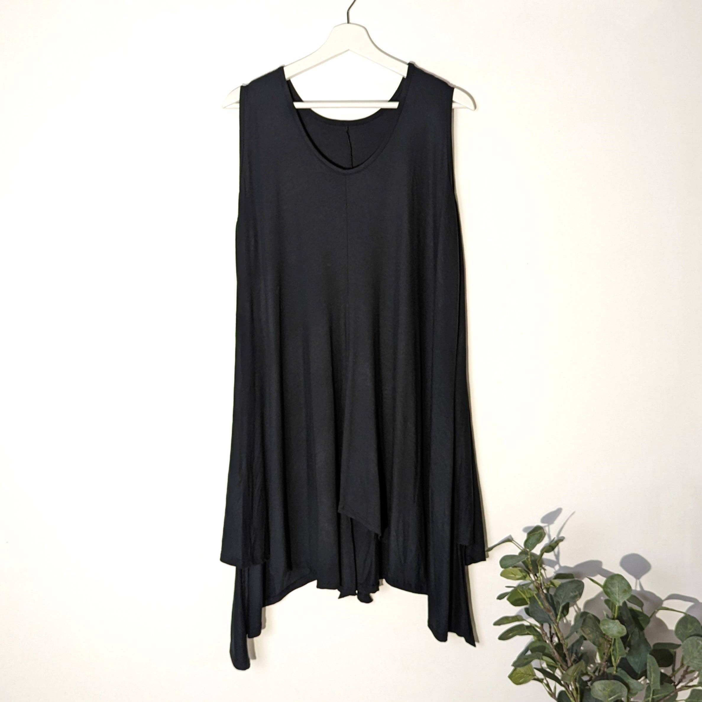 Tempest Designs - Wholesale Outerwear Vest - Women's - Roomy asymmetric hem layering long vest (L-XL)1