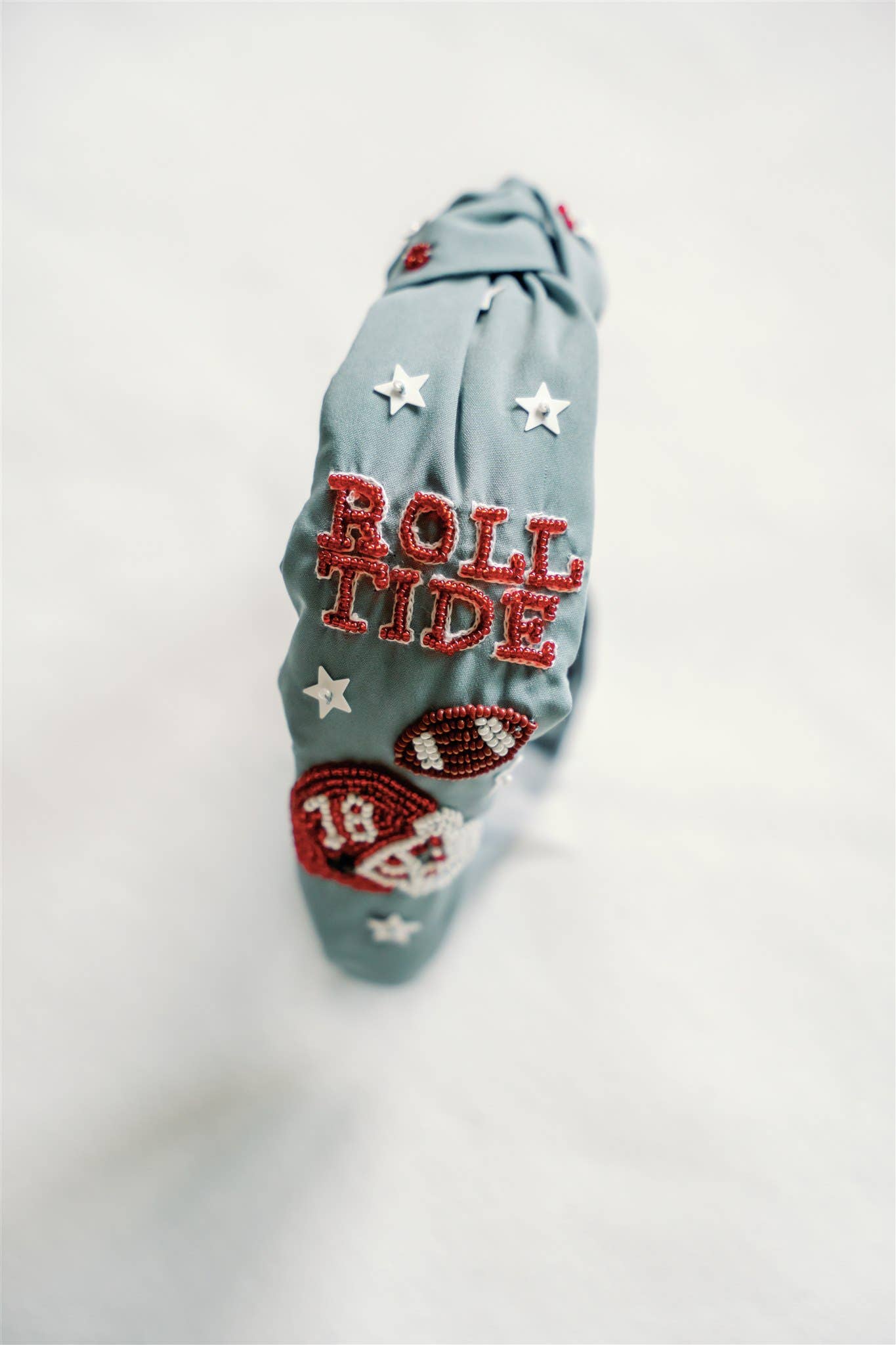 Gracefully Made Art – wholesale Fashion headband – women's – The University of Alabama Beaded Headband (dark grey) 3