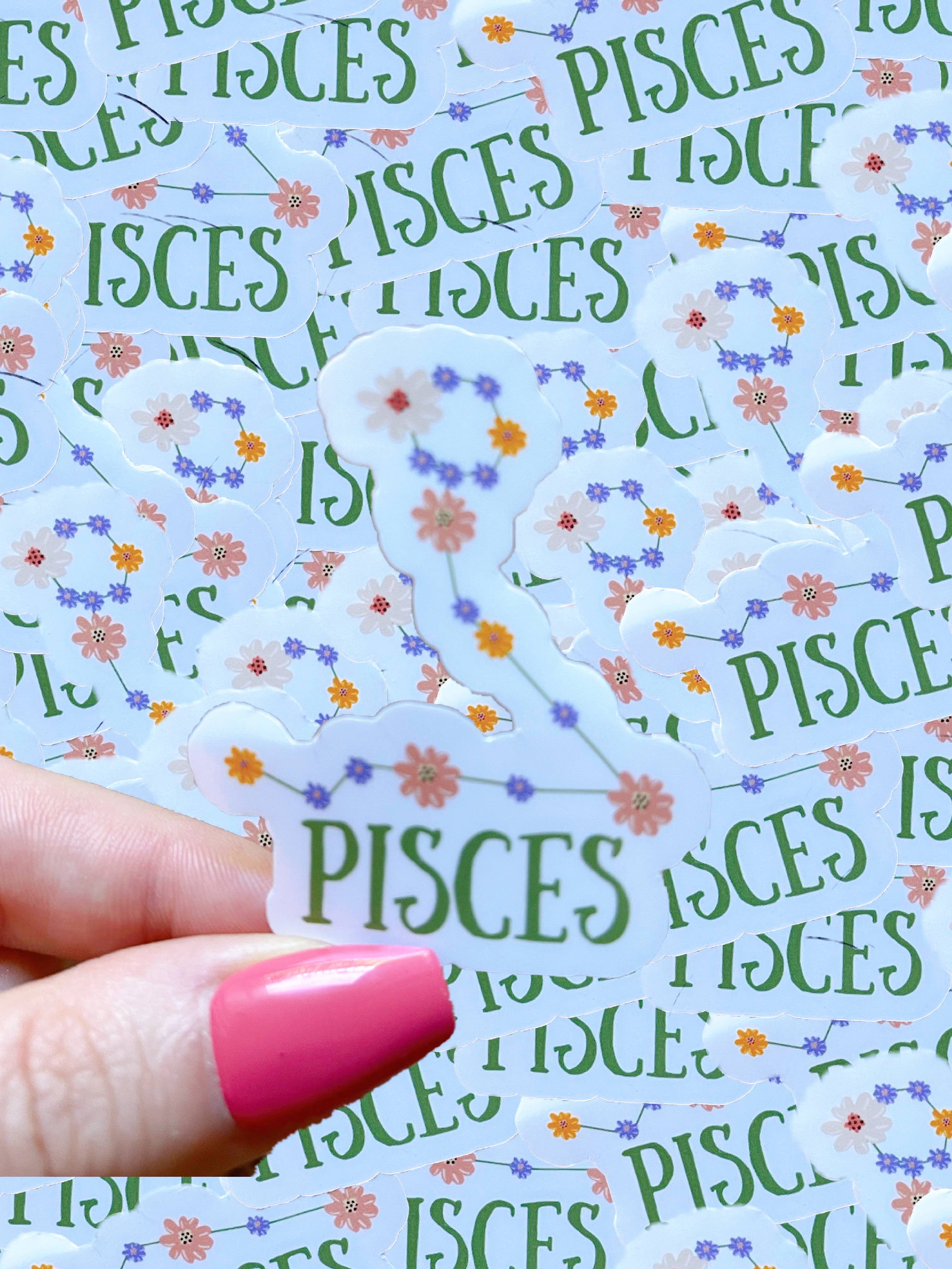 Typo Lettering Co - Wholesale Sticker - Floral zodiac waterproof sticker SET3