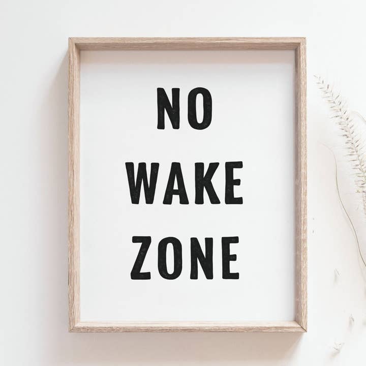 No Wake Zone Illustration / Handmade Giclée Print for wholesale by Bleu Marie Artwork