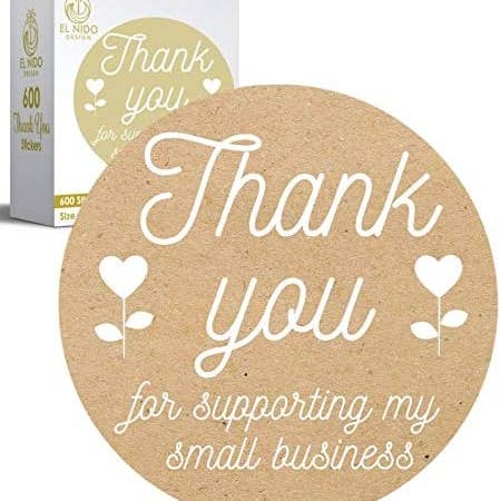 600 Pack Roll - Small Business Stickers for wholesale by EL NIDO DESIGN