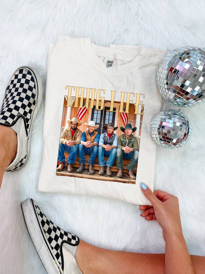 Felpa T-shirt Thug life Trump Elon Rfk JD Vance per la vendita all'ingrosso da parte di Broke Babes Wholesale