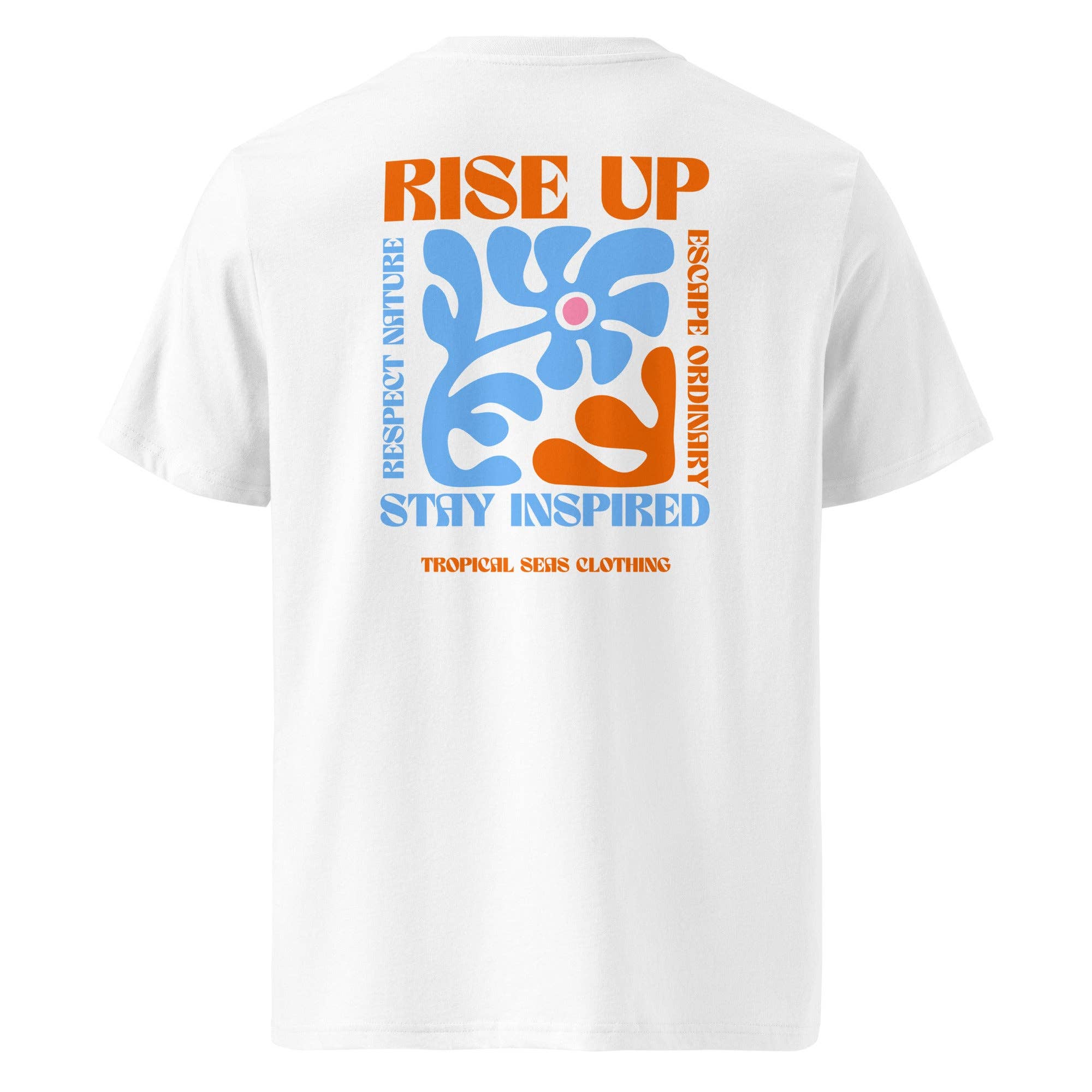Tropical Seas Clothing - Vente T-shirt sérigraphié – unisexe - Rise Up - T-shirt Bio Tropical Bloom4