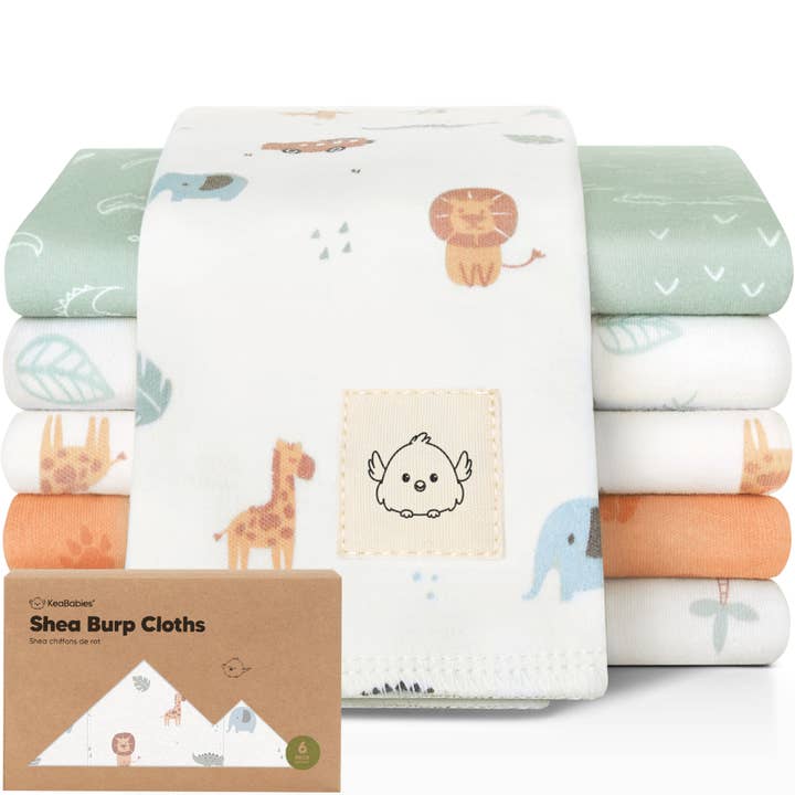 KeaBabies 6-Pack Shea Burp Cloths for wholesale by KeaBabies