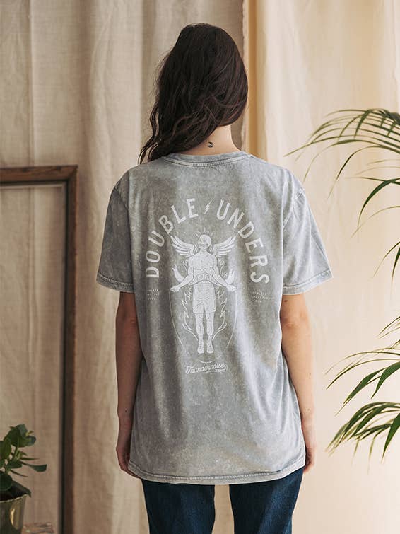 Double Unders Wiplash T-shirt - Aged Grey for wholesale by Thundernoise
