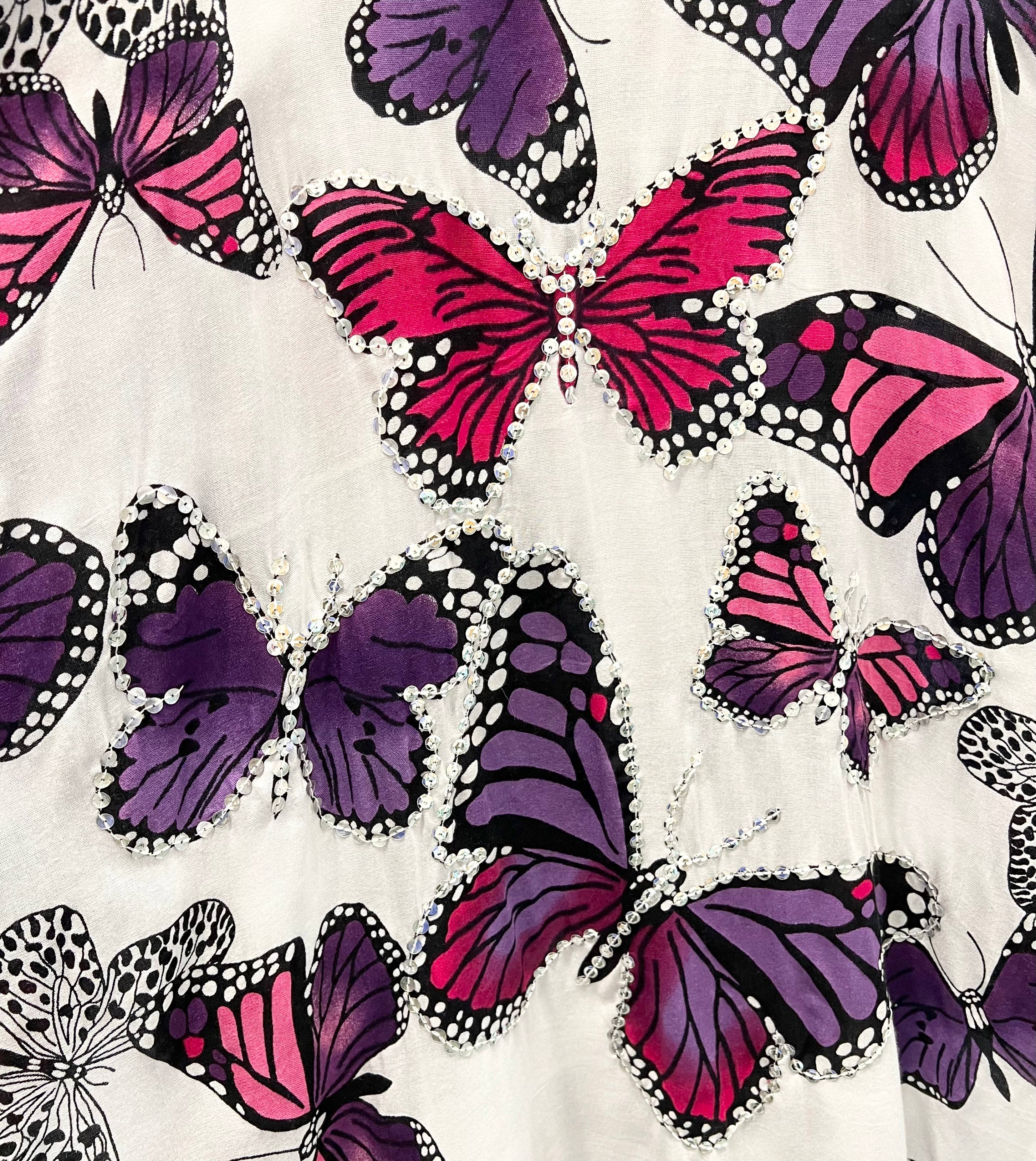 Bamboo Source Tropical Decor - Wholesale Blouse - Women's - Sequined Butterfly Summer Top/Cover Up4