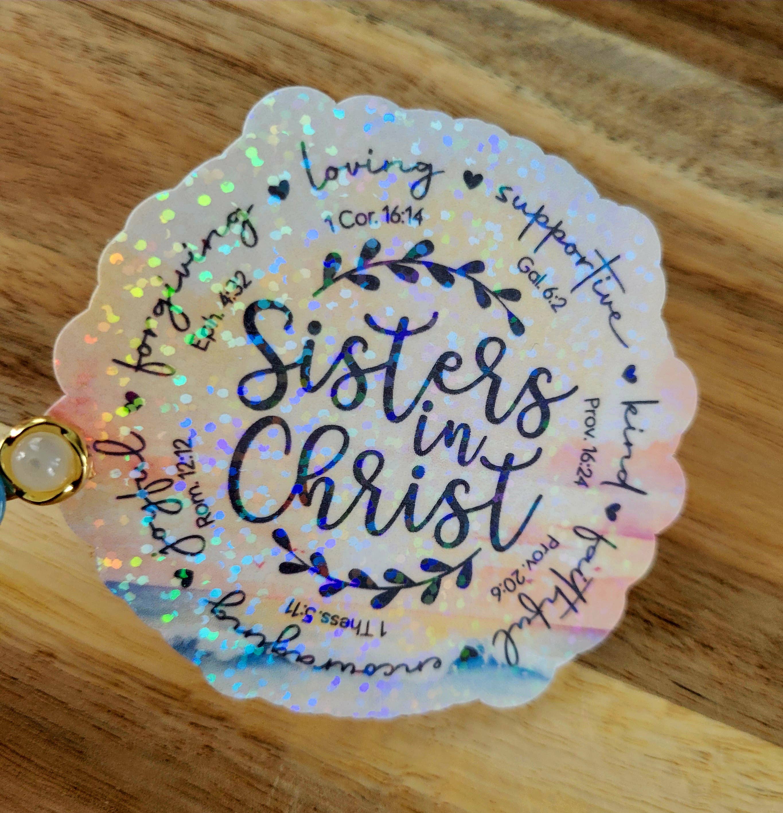 Dashmonograms - Wholesale Sticker - Sisters in christ sticker, loving, supportive4