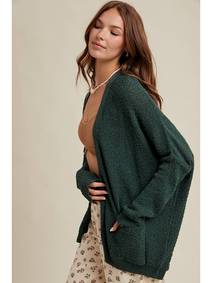 Wishlist Apparel - Wholesale Cardigan - Women's - LIGHTWEIGHT KNIT SWEATER CARDIGAN / WL25-111473