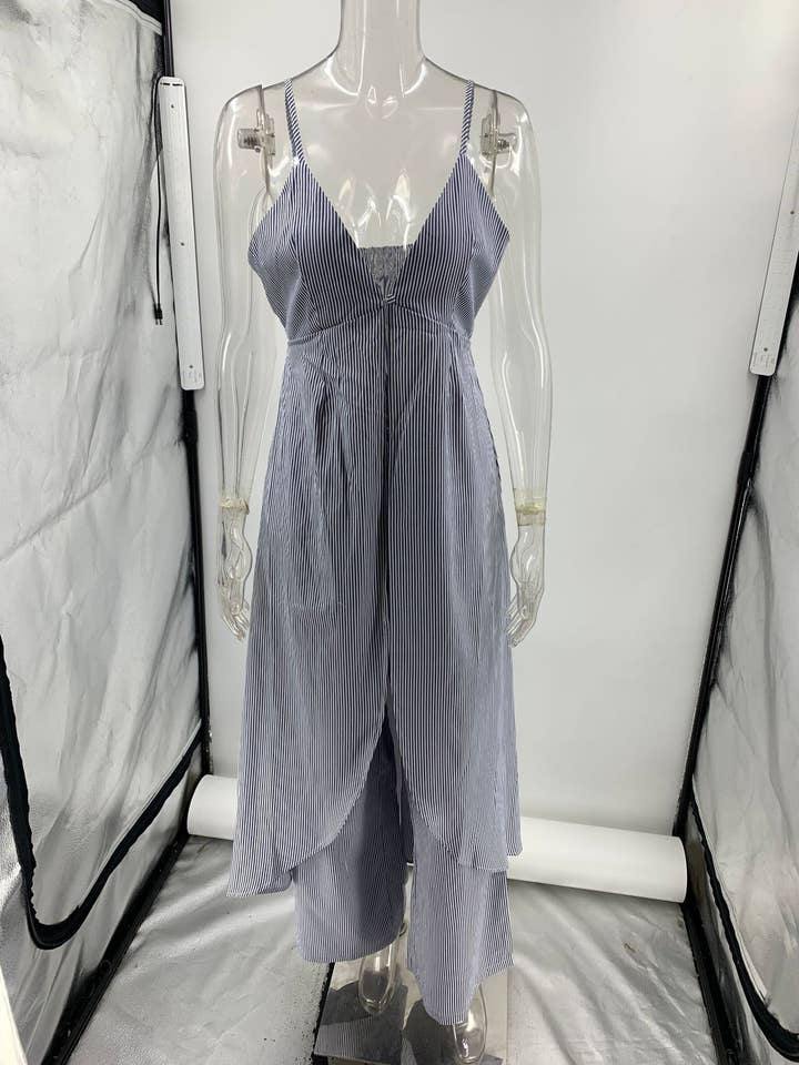 Multi Sleeveless Striped Cami Top Striped Pants 2pcs Set JRM135 for wholesale on Faire3