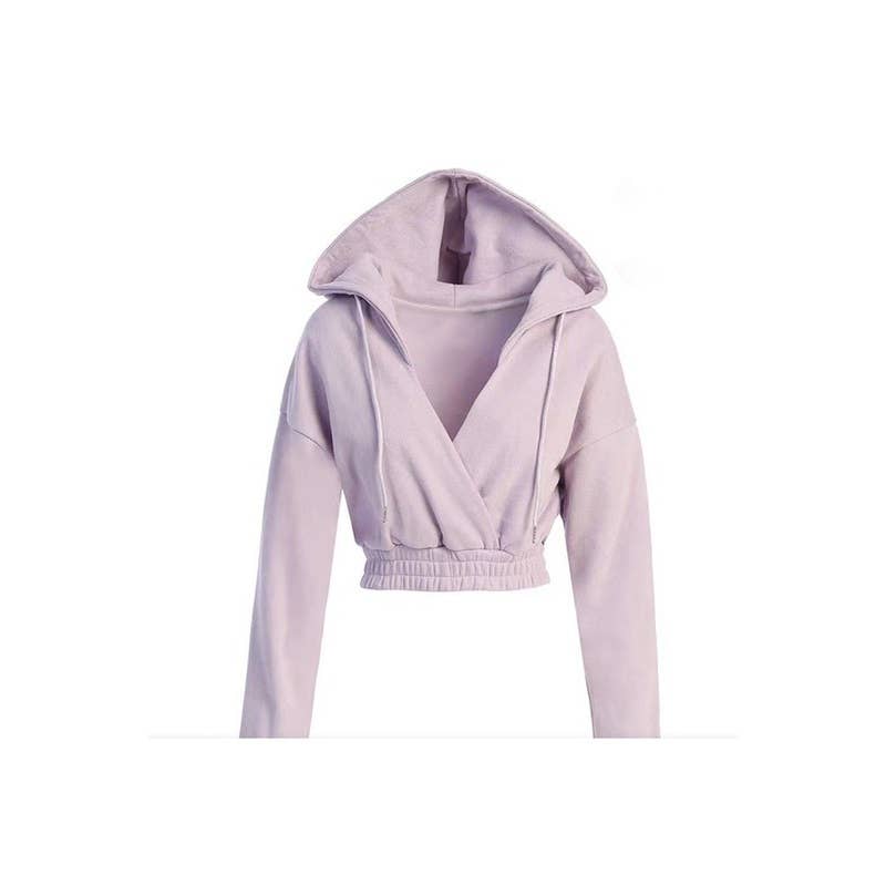 Paperdoll - Wholesale Tracksuit - Women's - Hooded Tracksuit Short Top and Wide Leg Pants 11