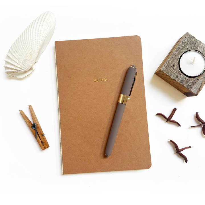 Studio Portmanteau - Wholesale Notebook - Custom Text Foil Embossed Lay Flat, Exposed Binding Notebook