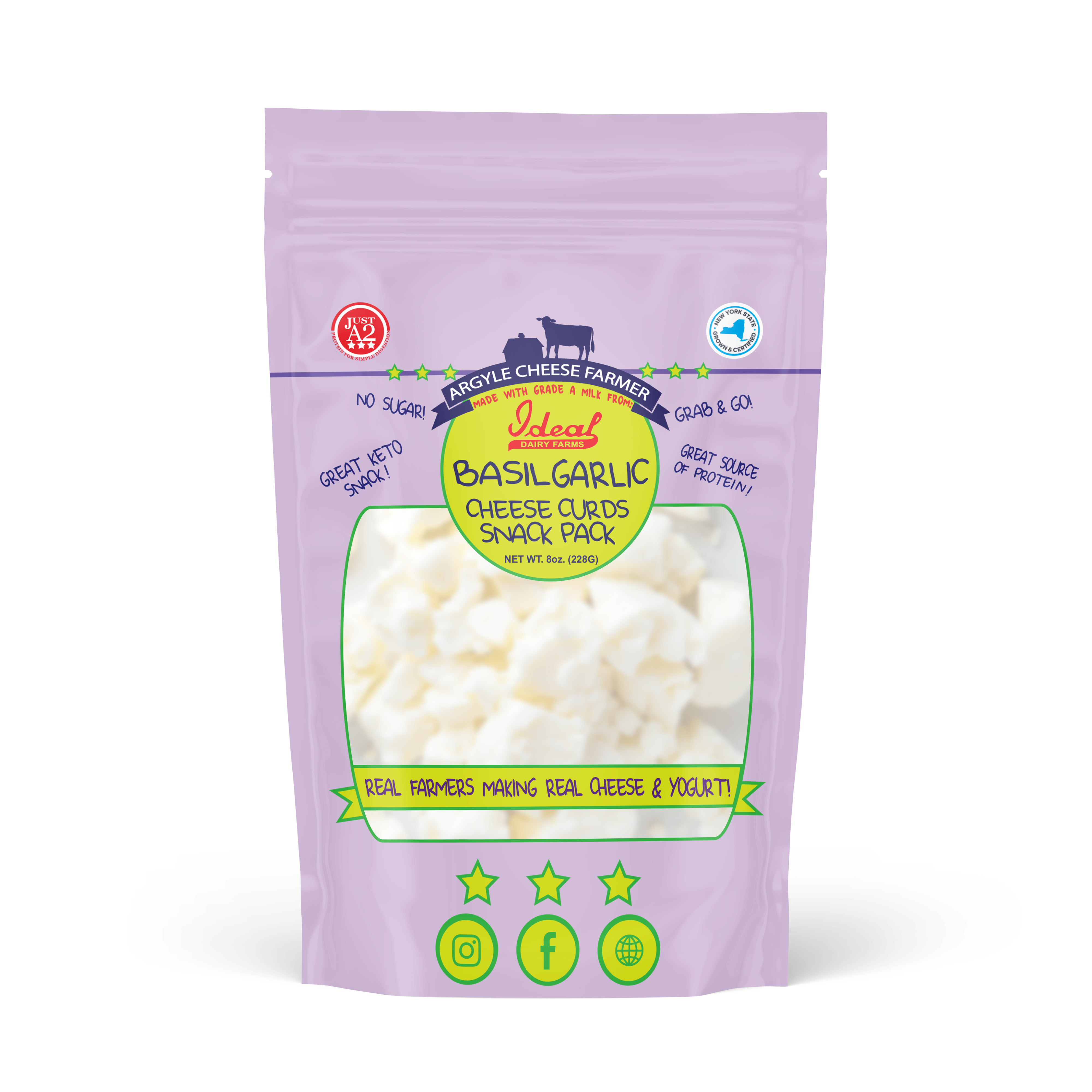 Argyle Cheese Farmer - Wholesale Cheese - Argyle Cheese Farmer Basil Garlic Cheese Curds0