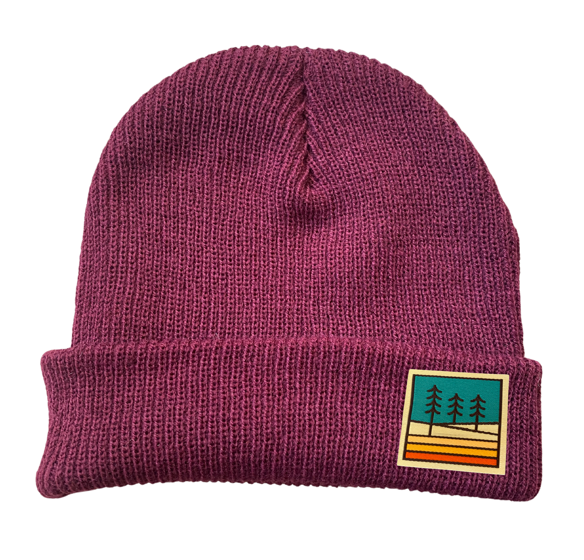 Spruce Seed - Wholesale Beanie - Women's - Knit Beanie Hat- Tree Trio Woven Patch Hat1