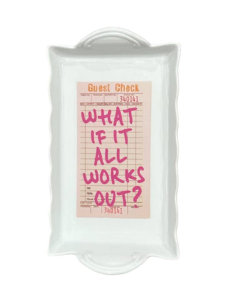 Vassoio per Lettere Ispirazionale, E se Tutto Andasse per il Meglio? per la vendita all'ingrosso da parte di The French Bee & Co