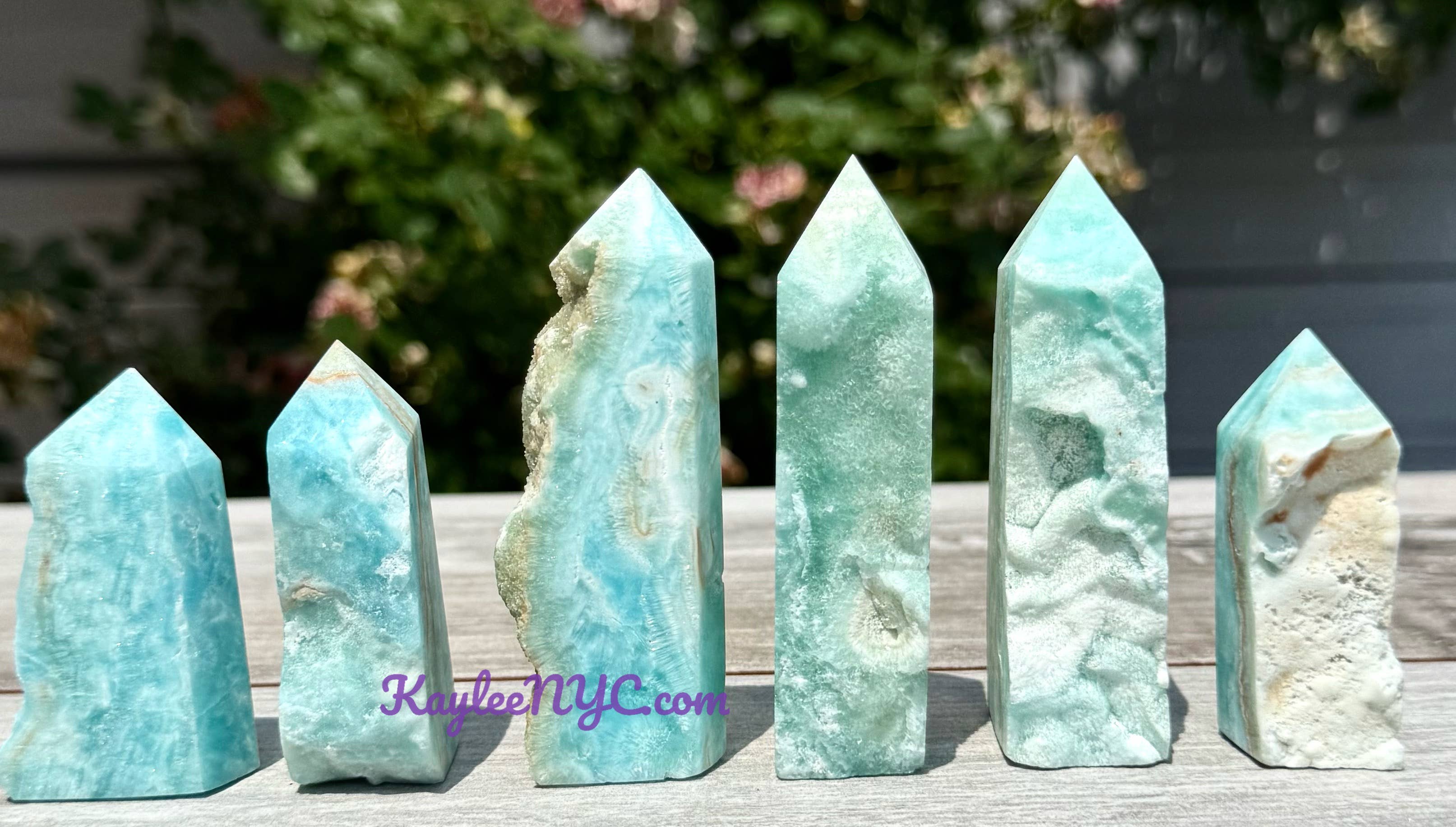 KayleeNYC - Wholesale Spirituele steen/kristal - 1 lb Natuurlijke Blauwe Aragoniet Obelisk Toren Punt Kristal2