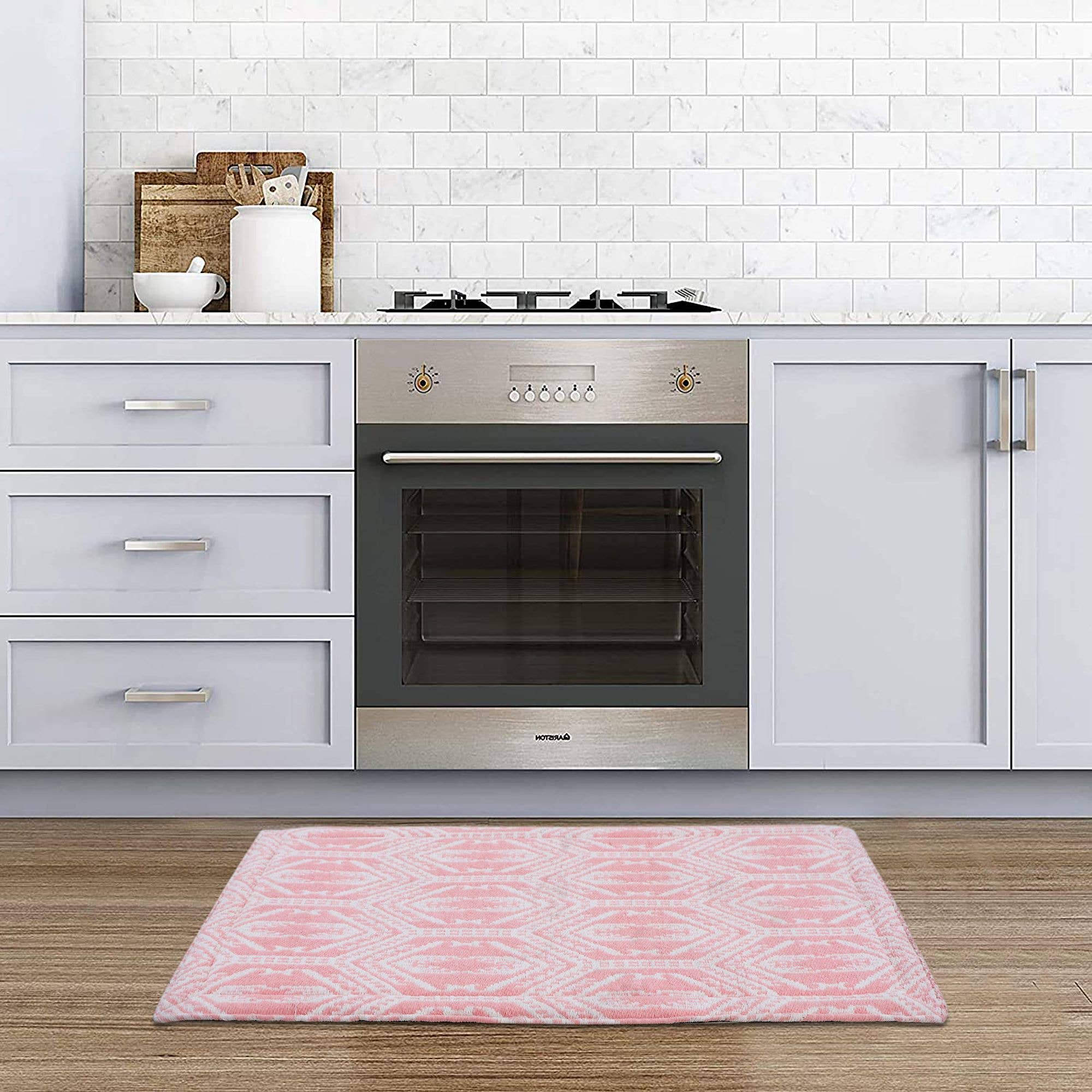 RugSmith - Wholesale Floor Mat - RugSmith Pink Edgehill Anti-Fatigue Kitchen Mat, 20"x36"1