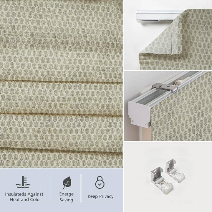 Fabdivine - Wholesale Blinds - Unique Block Print Thick Linen Window Shade - Tulsi Buti3