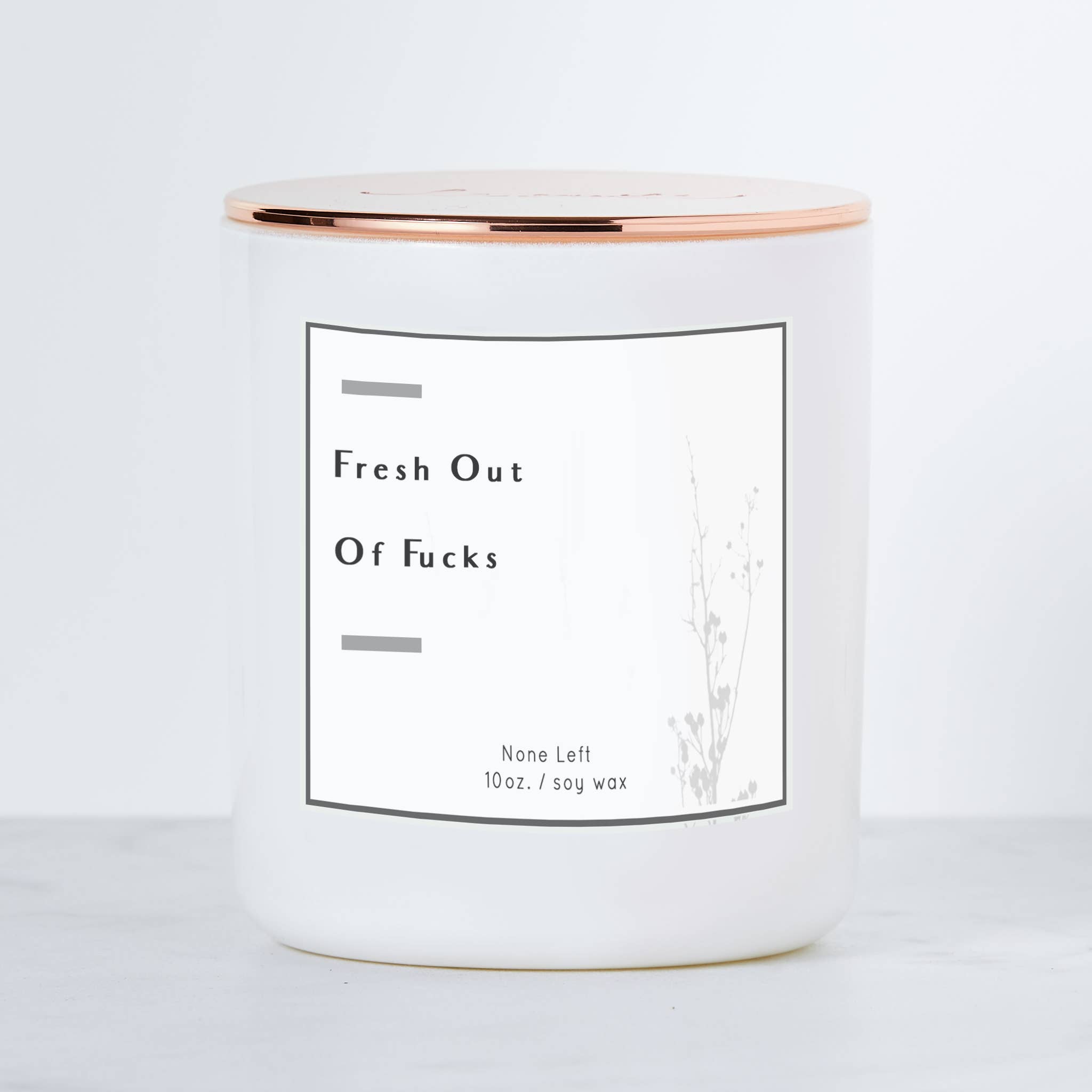 Calm Down Caren - Venta al por mayor Velas en tarros - Fresh Out Oof Fucks - Vela de soja perfumada de lujo