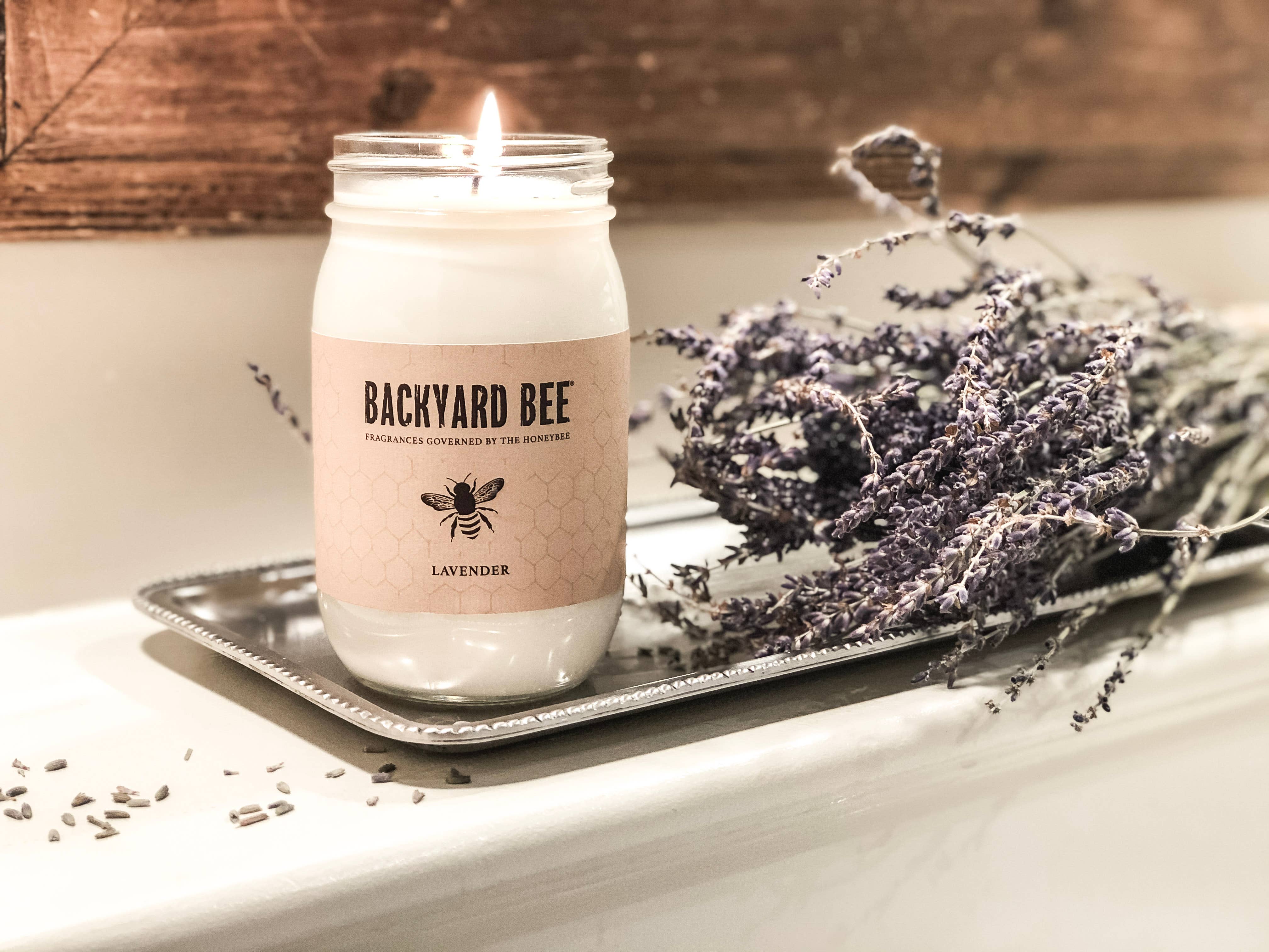 Backyard Bee - Wholesale Jar/Filled Candle - Lavender Almond Citrus Jar Filled Candle2