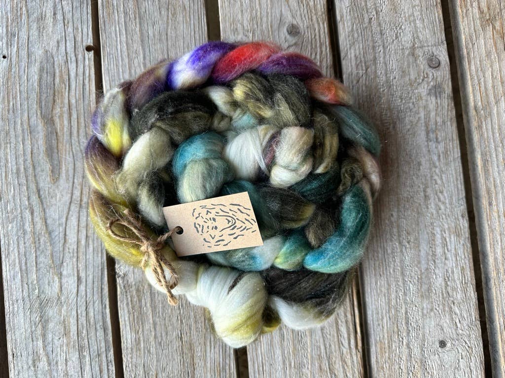 Koigu Wool Designs - Wholesale Yarn - Roving Braid with sparkle2
