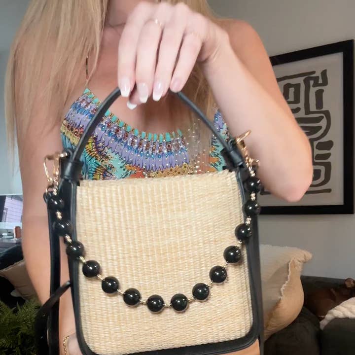 AHDORNED - Wholesale Crossbody Bag - Women's - Carly Raffia Crossbody2