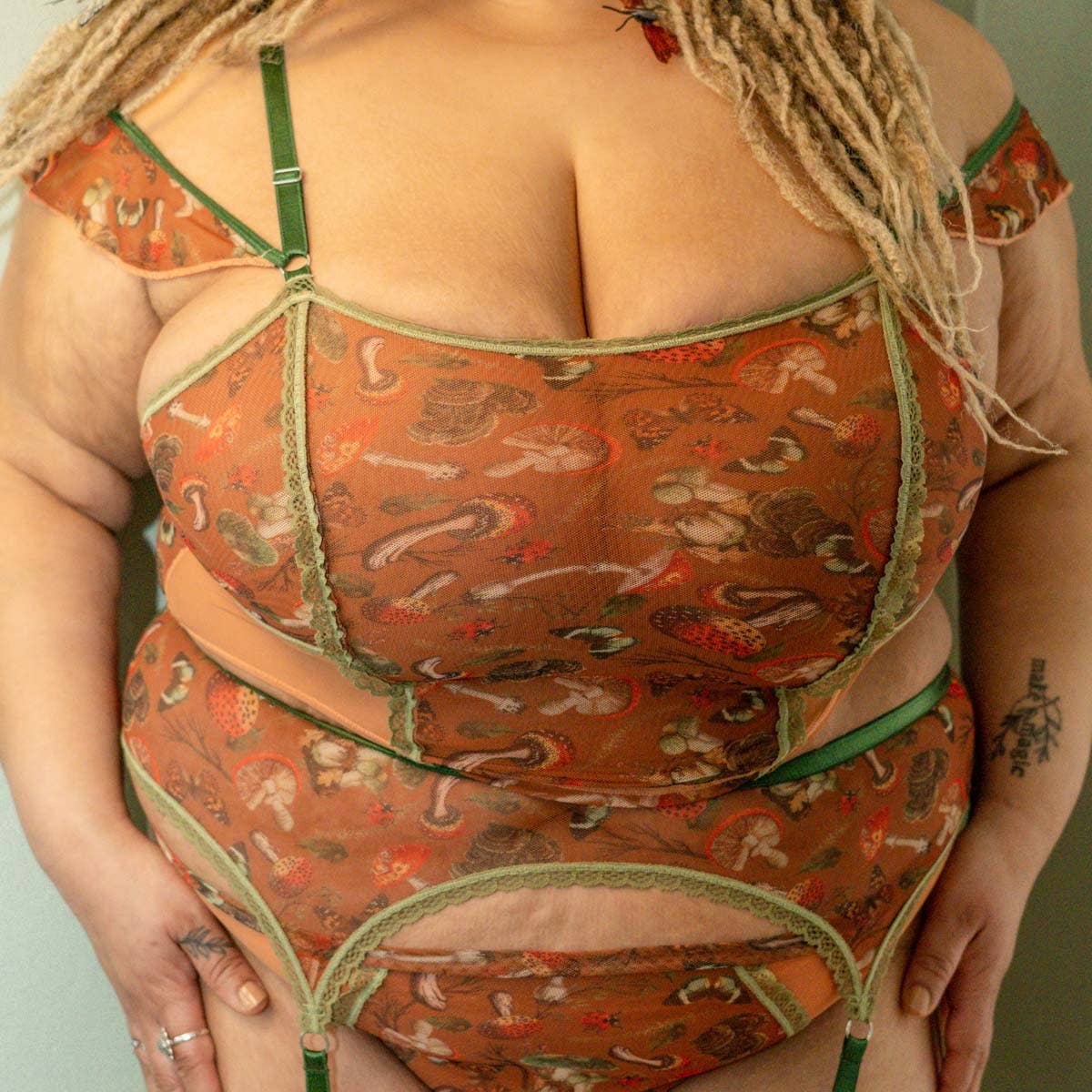 Mushroom Fairy Printed Corset for wholesale on Faire3