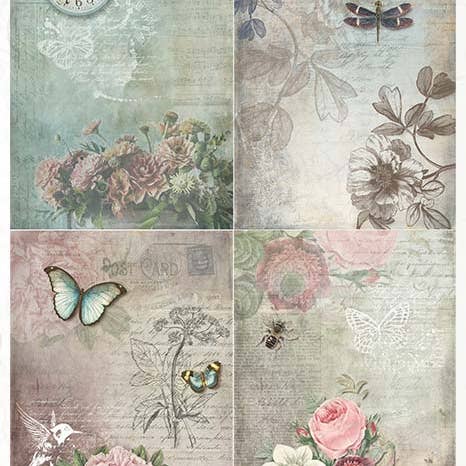 ITD Collection – Engroshandel Håndværk forsyninger – RP021 - Kreativt Rispapirssæt - 11 ark A4 / 21 x 29,7 cm11