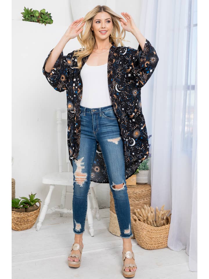 LA Soul - Wholesale Kimono - Women's - Galaxy print Kimono