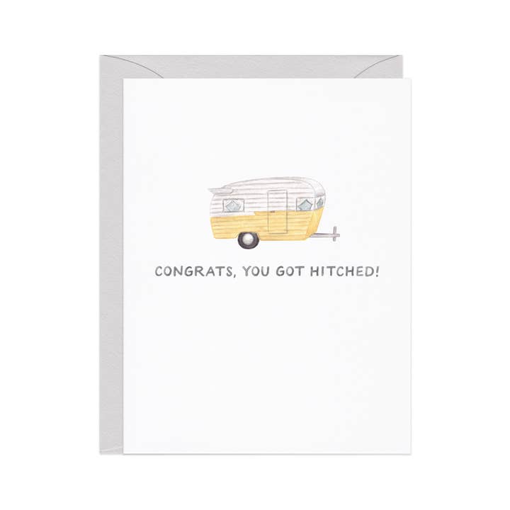Amy Zhang - Wholesale Wedding Card - Getting Hitched — Travel Pun Wedding Card1