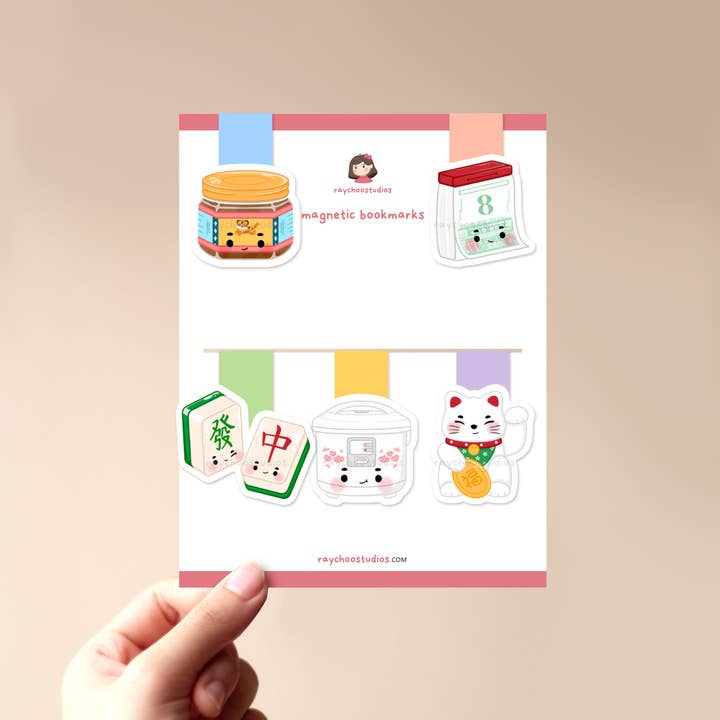 Asian Grandparents Things Magnetic Bookmark Set for wholesale by Raychoo Studios Inc.
