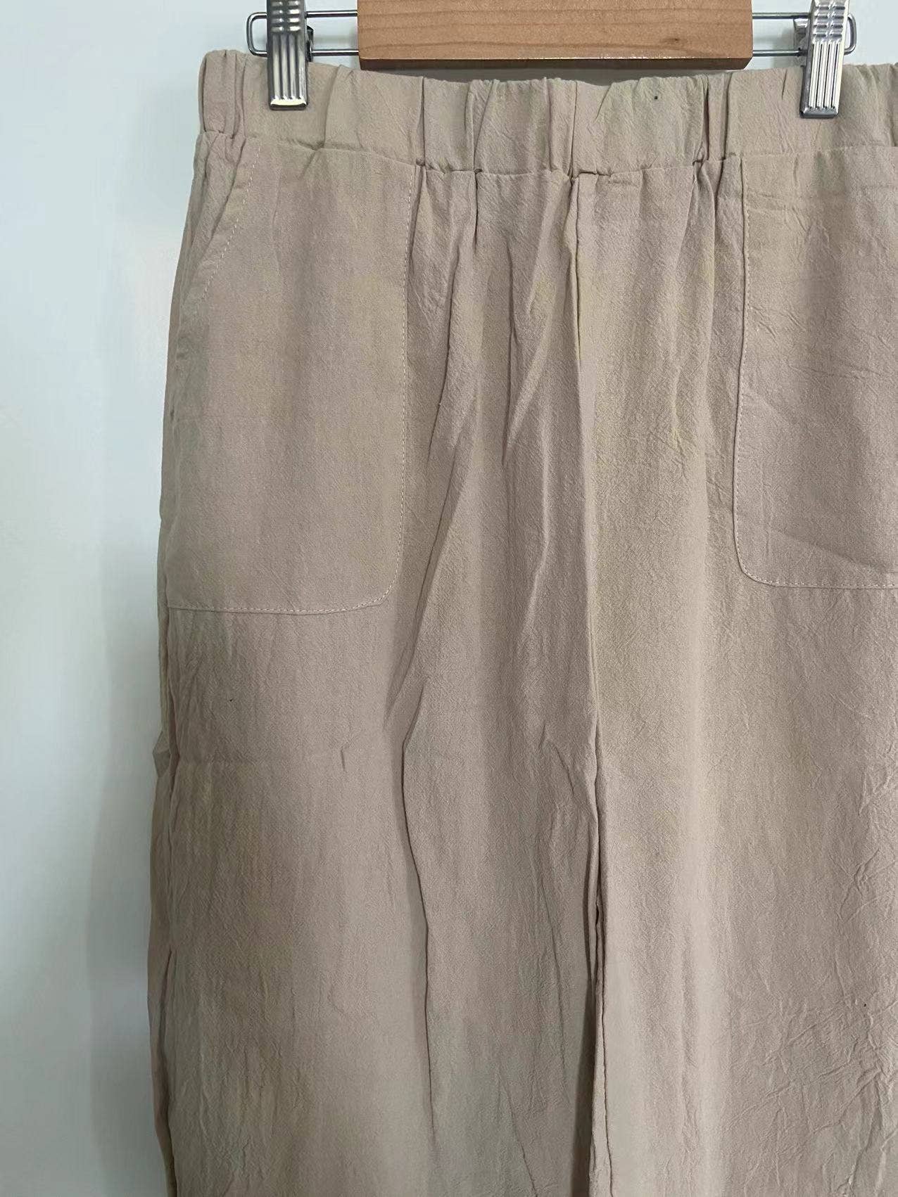 HIDDENBRAND - Wholesale Pants - Women's - Leisure cotton blend drawstring harlan pants9