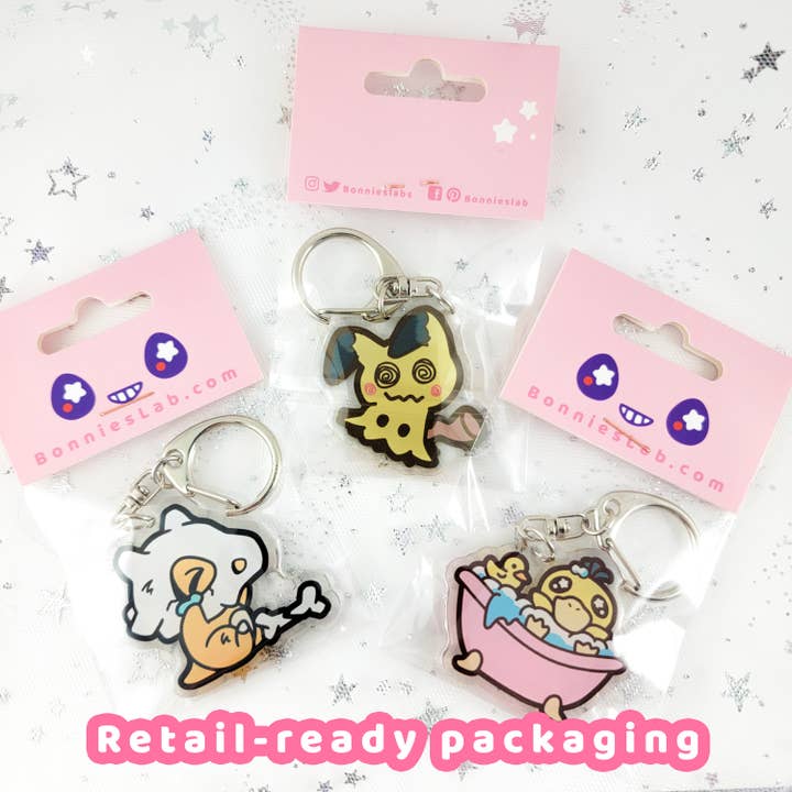 Bonnies Lab - Wholesale Keychain - Kids - Scrub-a-Psyduck Epoxy Acrylic Keychain Charm2