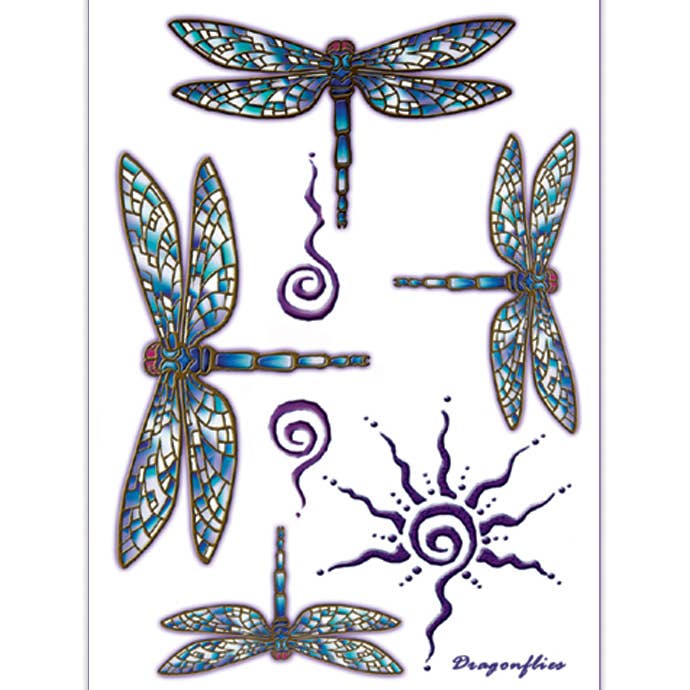 Tattoo Body Art Dragonflies for wholesale by Mandala Arts