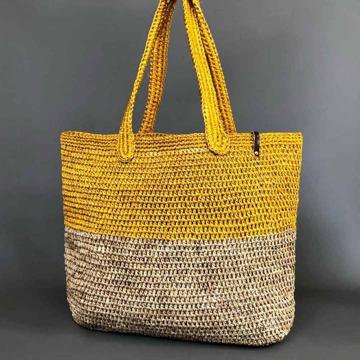 Yellow Natural Tote Bag for wholesale by CoffeeRugs