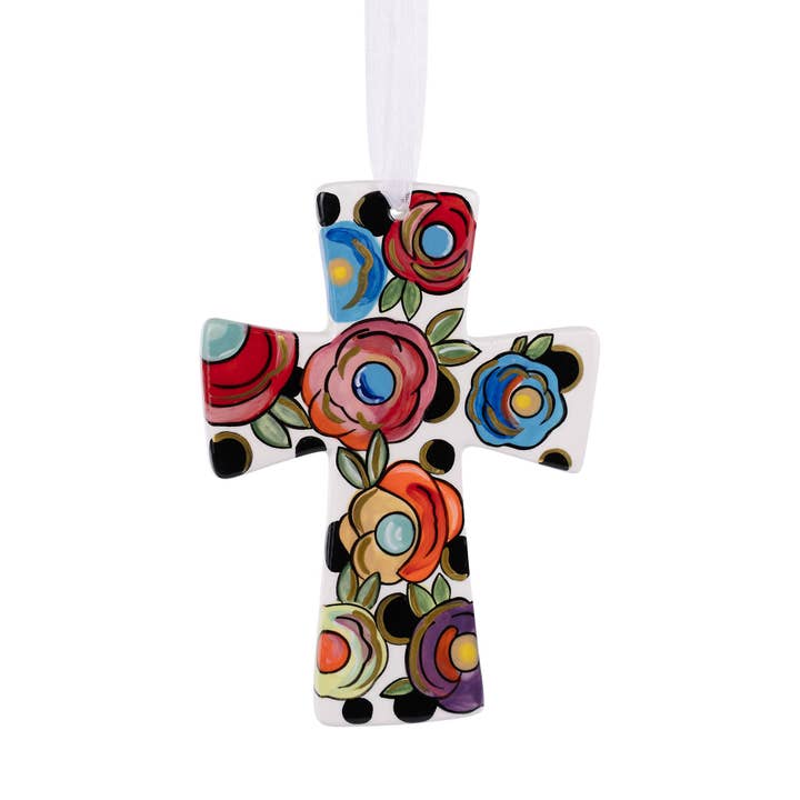 Polka Dot Flower Cross for wholesale by Glory Haus